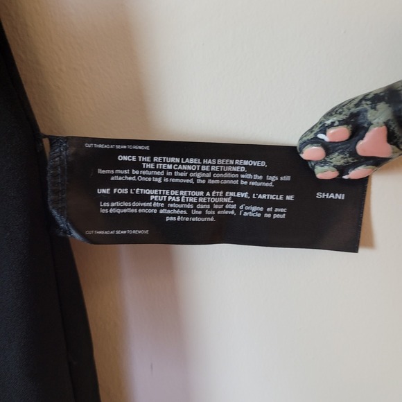 Focus Shani Ponte Dress Women's 16 Sheath black white Flutter Ruffle Short Mini. - Picture 12 of 16